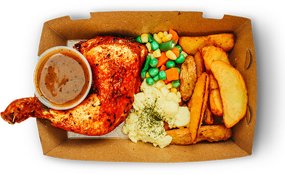 Quarter Roasted Chicken with Wedges – 44K